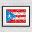 Boricua Bandana Flag Framed Poster - Art Work by Stay Tru