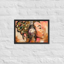 Headphone Girl Mixed Media Print Framed Poster - Art Work by Stay Tru