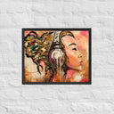 Headphone Girl Mixed Media Print Framed Poster - Art Work by Stay Tru