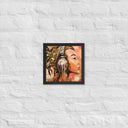 Headphone Girl Original Oil Paint Framed Poster - by Stay Tru