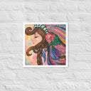 Tru Chief Taíno Queen Premium Framed Mixed Media Print - Art Work by Stay Tru