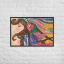 Tru Chief Taíno Queen Premium Framed Mixed Media Print - Art Work by Stay Tru