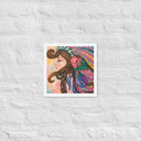 Tru Chief Taíno Queen Premium Framed Mixed Media Print - Art Work by Stay Tru