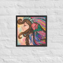 Tru Chief Taíno Queen Premium Framed Mixed Media Print - Art Work by Stay Tru