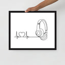 Listen to your heart - Framed poster - Art Work by trudesigns.shop