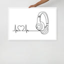 Listen to your heart - Framed poster - Art Work by trudesigns.shop