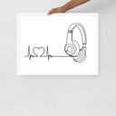 Listen to your heart - Framed poster - Art Work by trudesigns.shop