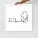 Listen to your heart - Framed poster - Art Work by trudesigns.shop