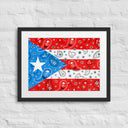 Boricua Bandana Flag Framed Poster - Art Work by Stay Tru