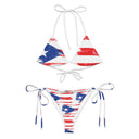 Boricua Brushstroke: All - Over Print Recycled String Bikini - by trudesigns.shop