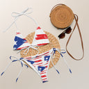 Boricua Brushstroke: All - Over Print Recycled String Bikini - by trudesigns.shop