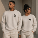 LA Drip: Premium Relaxed Fit Knitted Crewneck Sweater | Sophisticated Urban Luxe - by trudesigns.shop