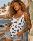 Puerto Rico All Over Print White One - Piece Swimsuit - One - Piece by Stay Tru