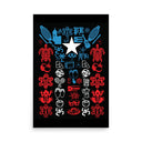 Puerto Rico Culture & Heritage Icon Matte Poster – Isla del Encanto Graphic Art Print - Art Work by Stay Tru