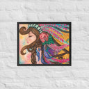 Tru Chief Taíno Queen Premium Framed Mixed Media Print - Art Work by Stay Tru