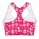Tru Designs "Isla Soul" Recycled Longline Sports Bra — Puerto Rico Pride - by trudesigns.shop