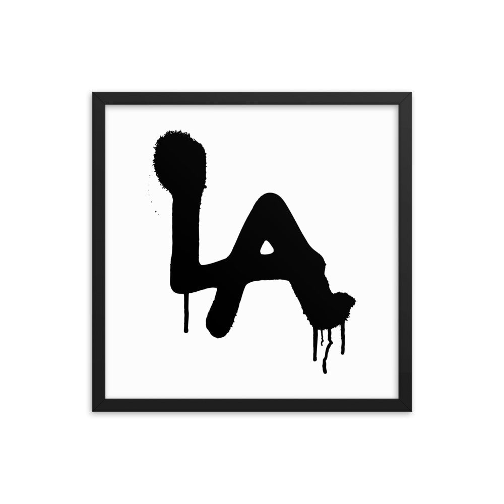 LA Spray paint - Framed poster - Art Work by trudesigns.shop