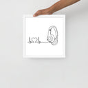 Listen to your heart - Framed poster - Art Work by trudesigns.shop