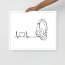 Listen to your heart - Framed poster - Art Work by trudesigns.shop