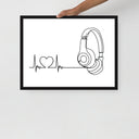 Listen to your heart - Framed poster - Art Work by trudesigns.shop