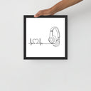 Listen to your heart - Framed poster - Art Work by trudesigns.shop