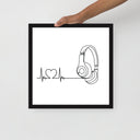 Listen to your heart - Framed poster - Art Work by trudesigns.shop