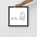 Listen to your heart - Framed poster - Art Work by trudesigns.shop