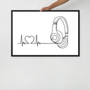 Listen to your heart - Framed poster - Art Work by trudesigns.shop