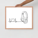 Listen to your heart - Framed poster - Art Work by trudesigns.shop