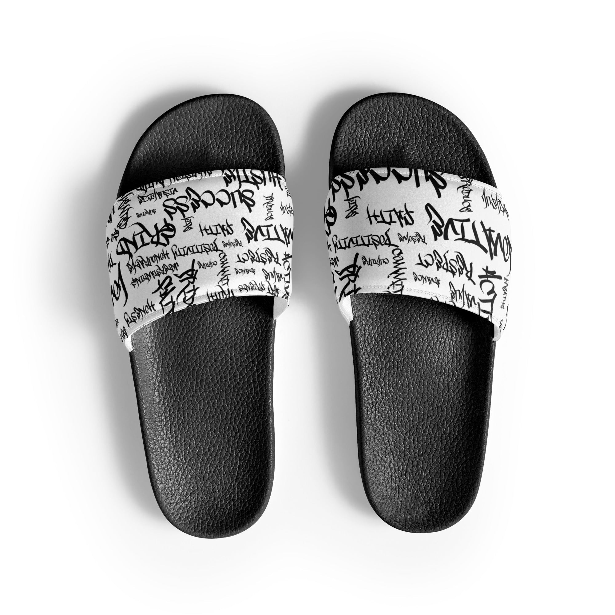 Positive Graffiti Women's slides - shoes by trudesigns.shop